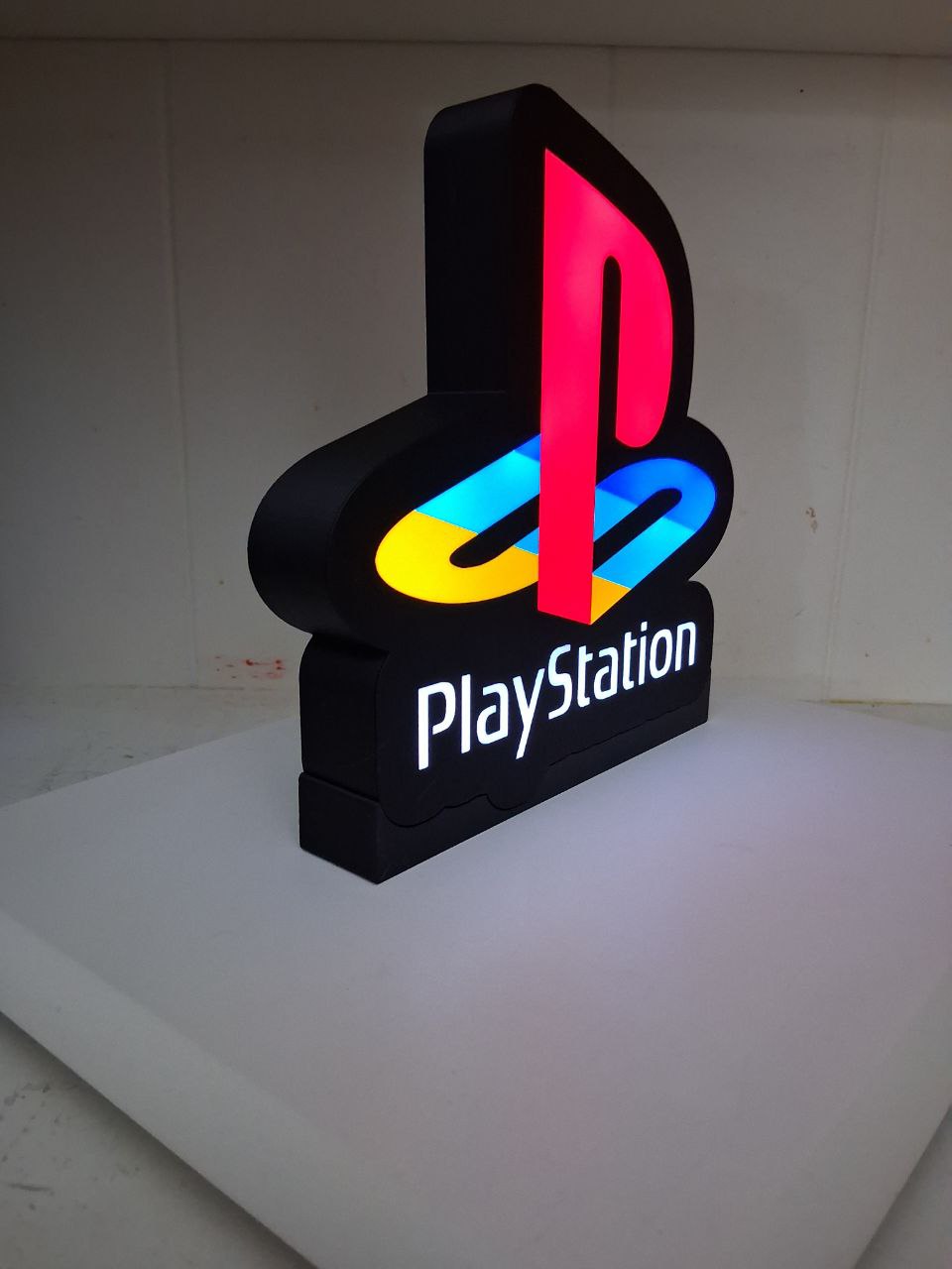 Playstation Logo LED light box – custom 3D printed – Lit Layer Creations